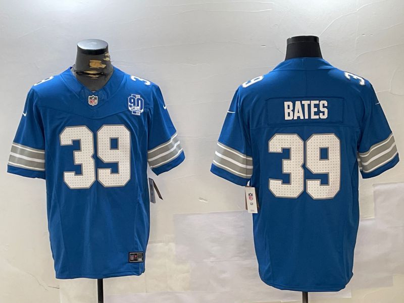 Men Detroit Lions #39 Bates Blue three generations 2024 Nike Limited NFL Jersey style 3->detroit lions->NFL Jersey